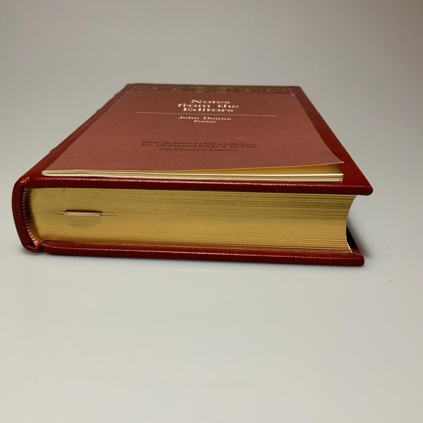 Franklin Mint Library: John Donne Poems Limited Edition Genuine Leather MINT condition