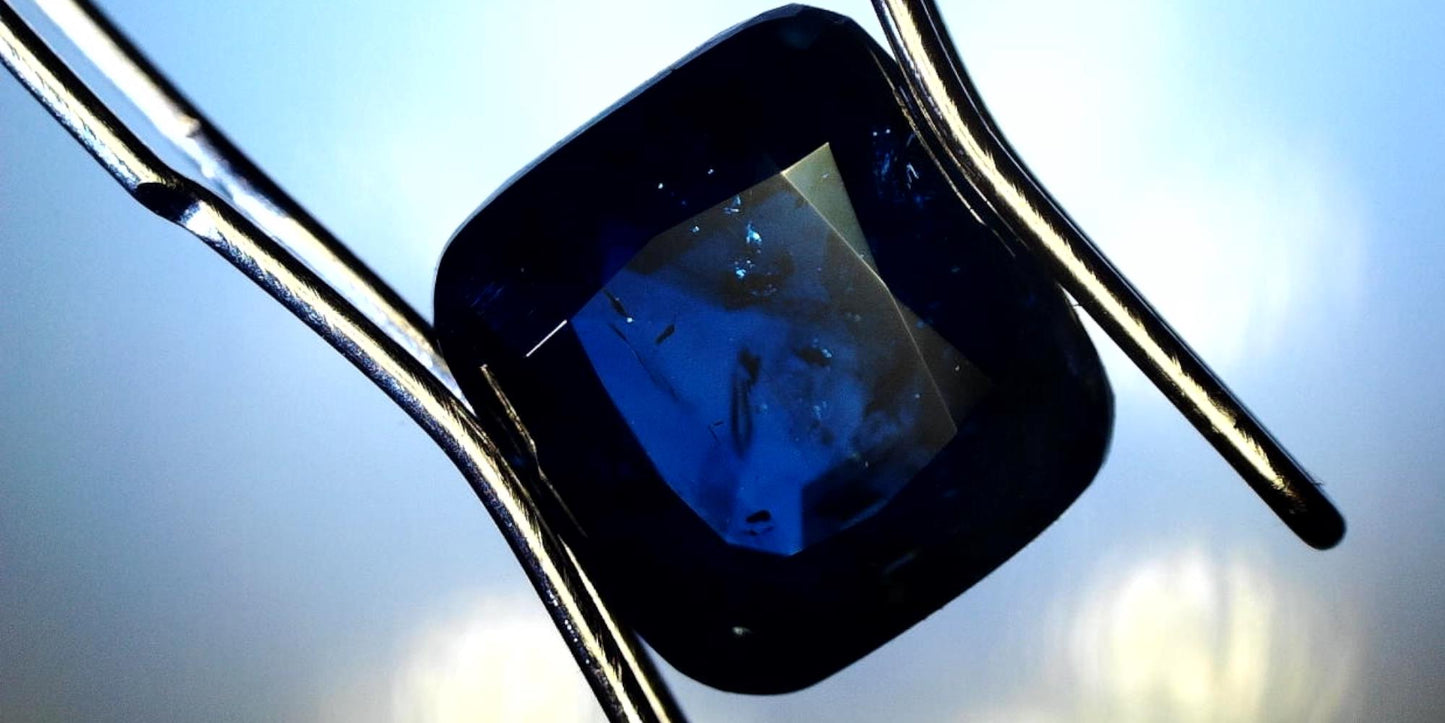 Sapphire GIA-Certified 3.39ct Cushion Heated Transparent Blue Natural Sapphire: GIA Report #5202530945