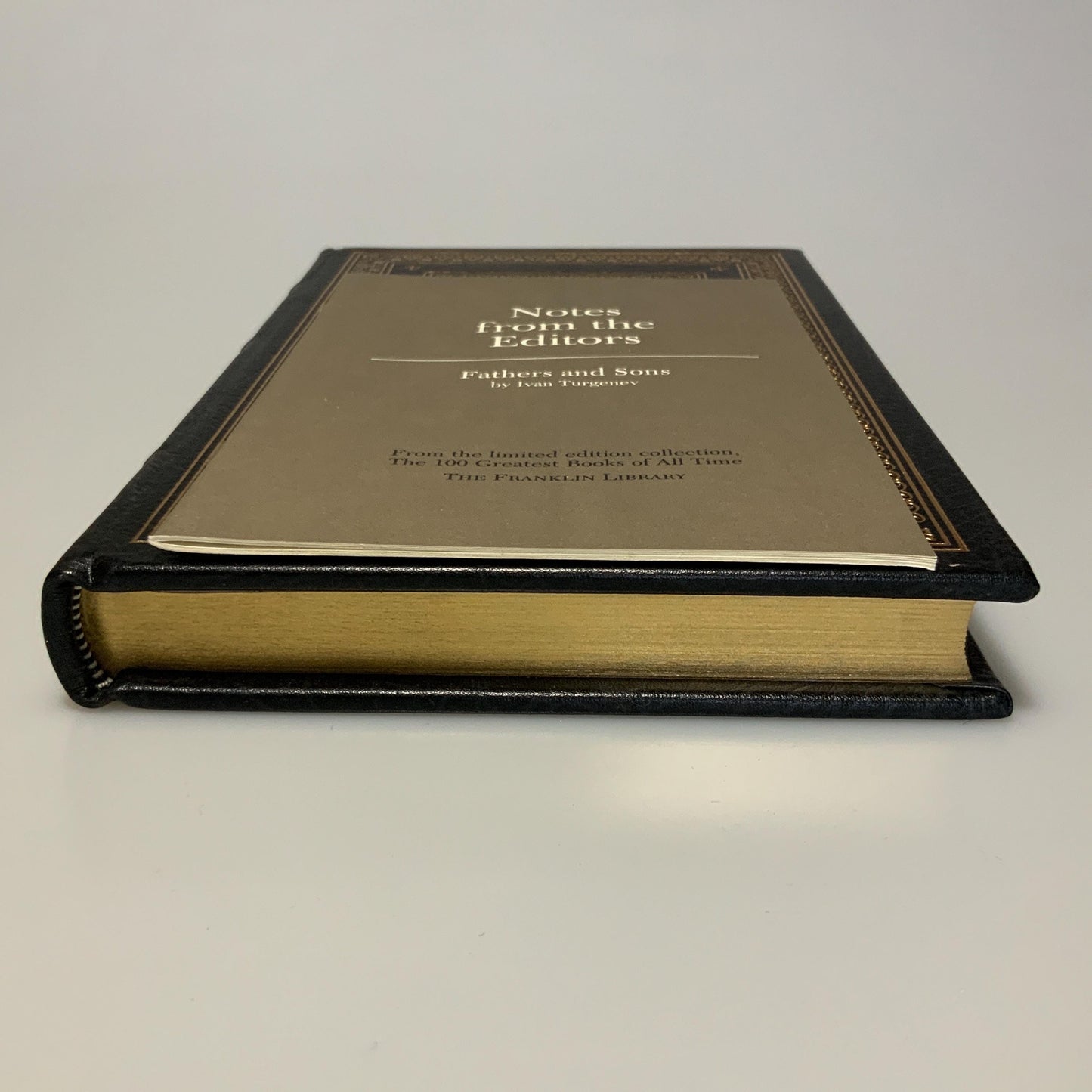 Franklin Mint Library: Father and Sons Ivan Targenev Limited Edition Genuine Leather MINT condition, 100 Greatest Books