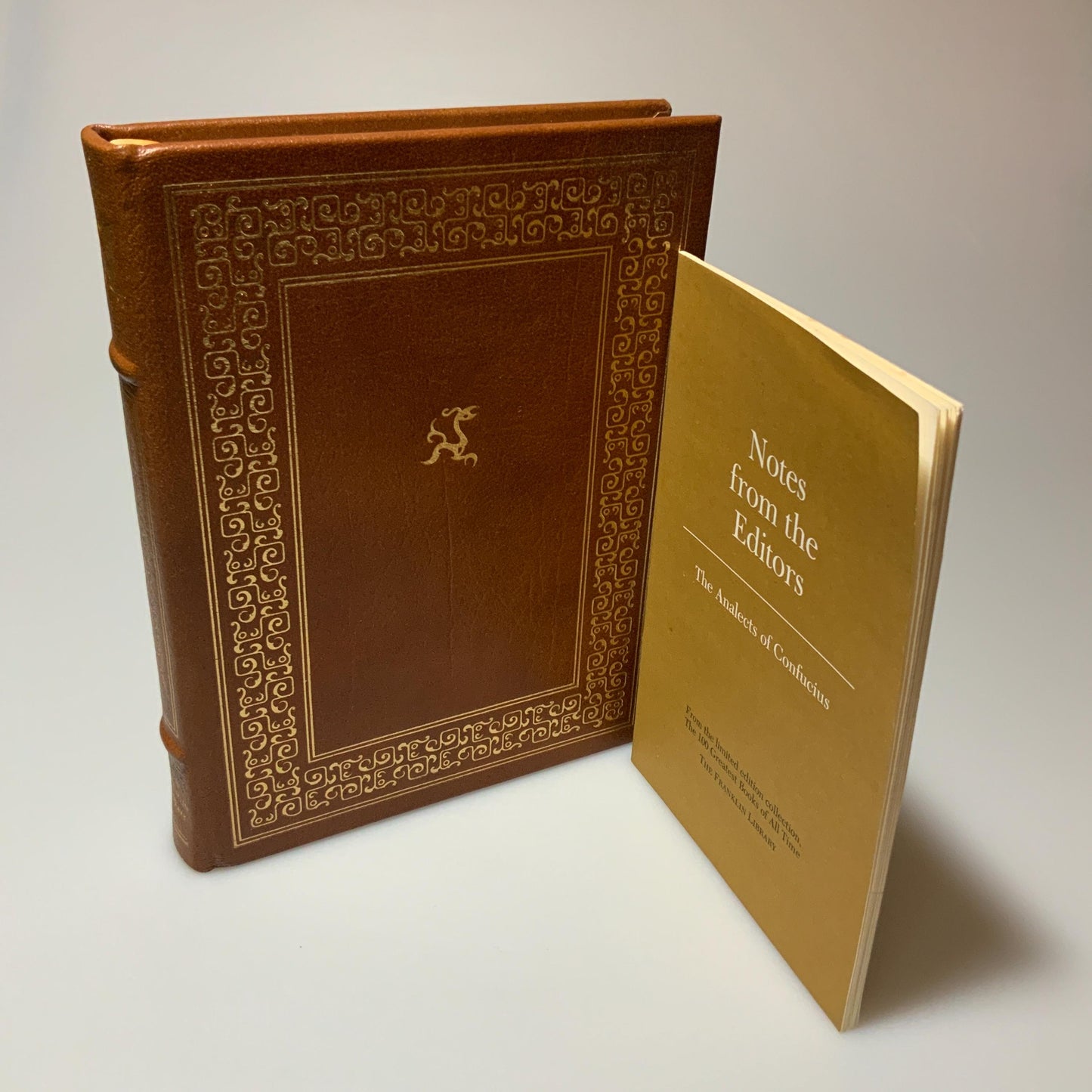 Franklin Mint Library: The Analects of Confucius Limited Edition Genuine Leather MINT condition