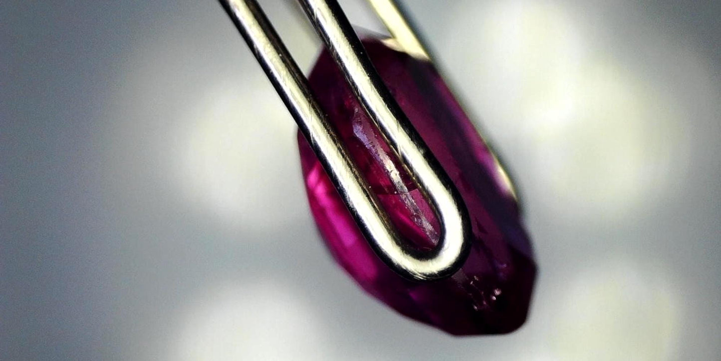 Lovely GIA-Certified 1.08ct Oval Transparent Natural Heated (Minor Residues) Purple-Red Ruby: GIA Report #5202534779