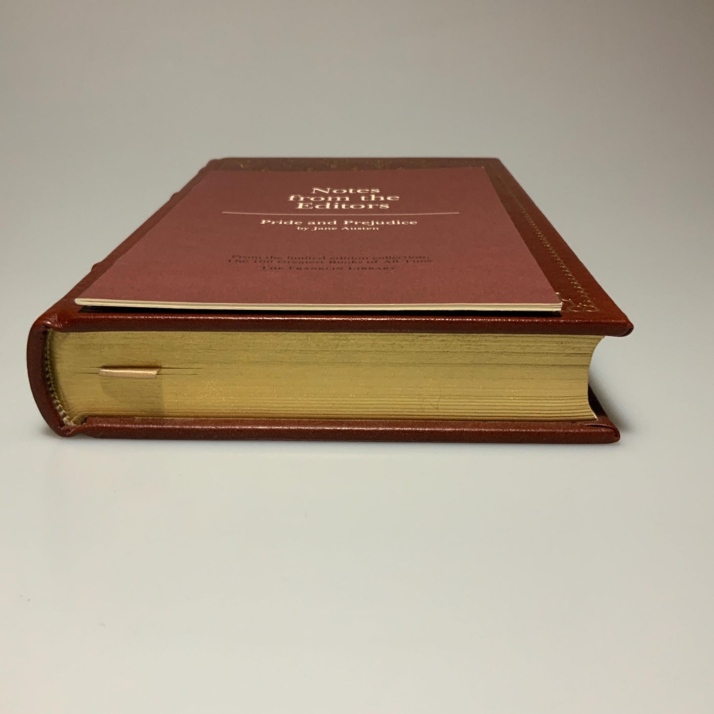 Franklin Mint Library: Pride and Prejudice by Jane Austen Limited Edition Genuine Leather MINT condition