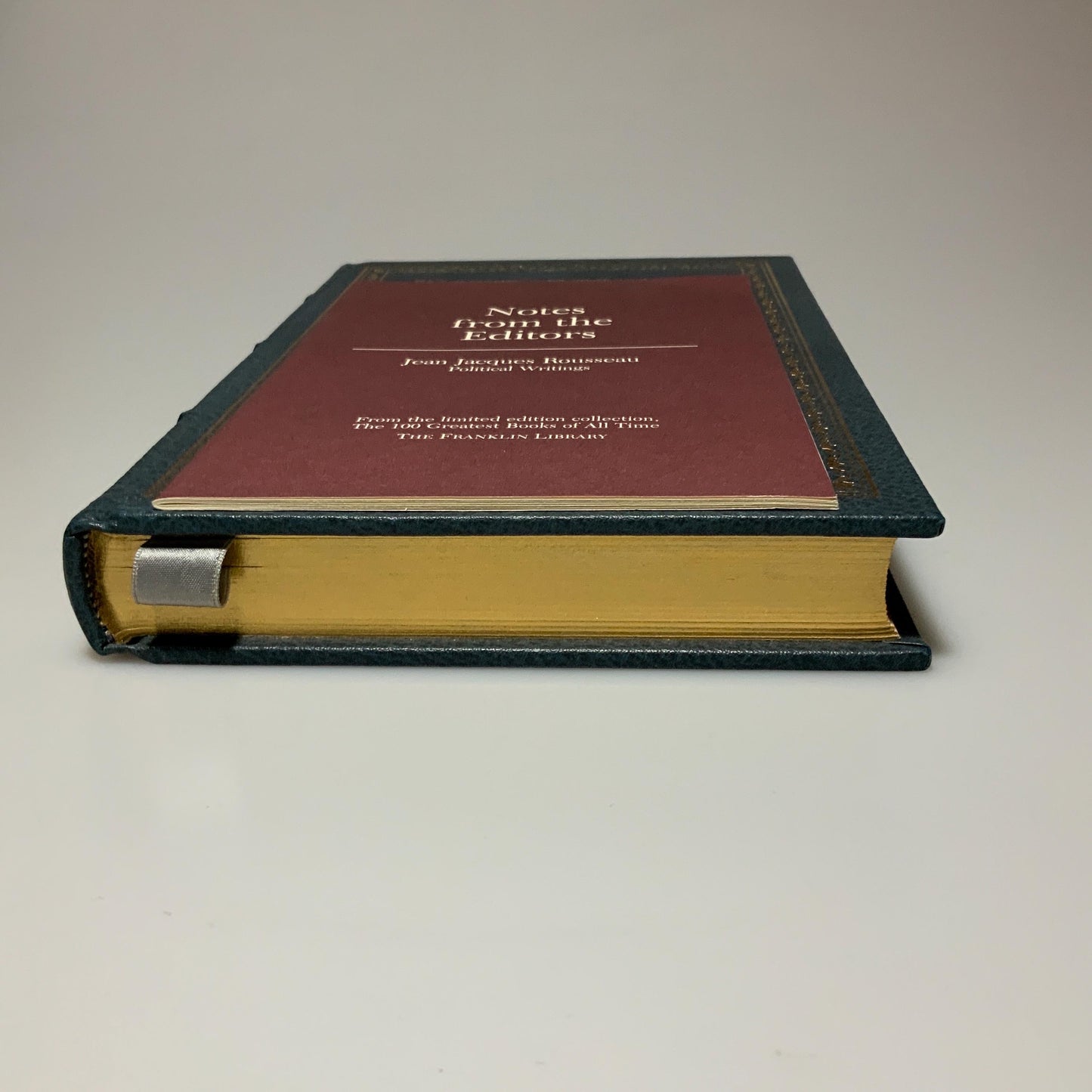 Franklin Mint Library: Jean Jacques Rousseau Political Writings Limited Edition Genuine Leather MINT condition, 100 Greatest Books