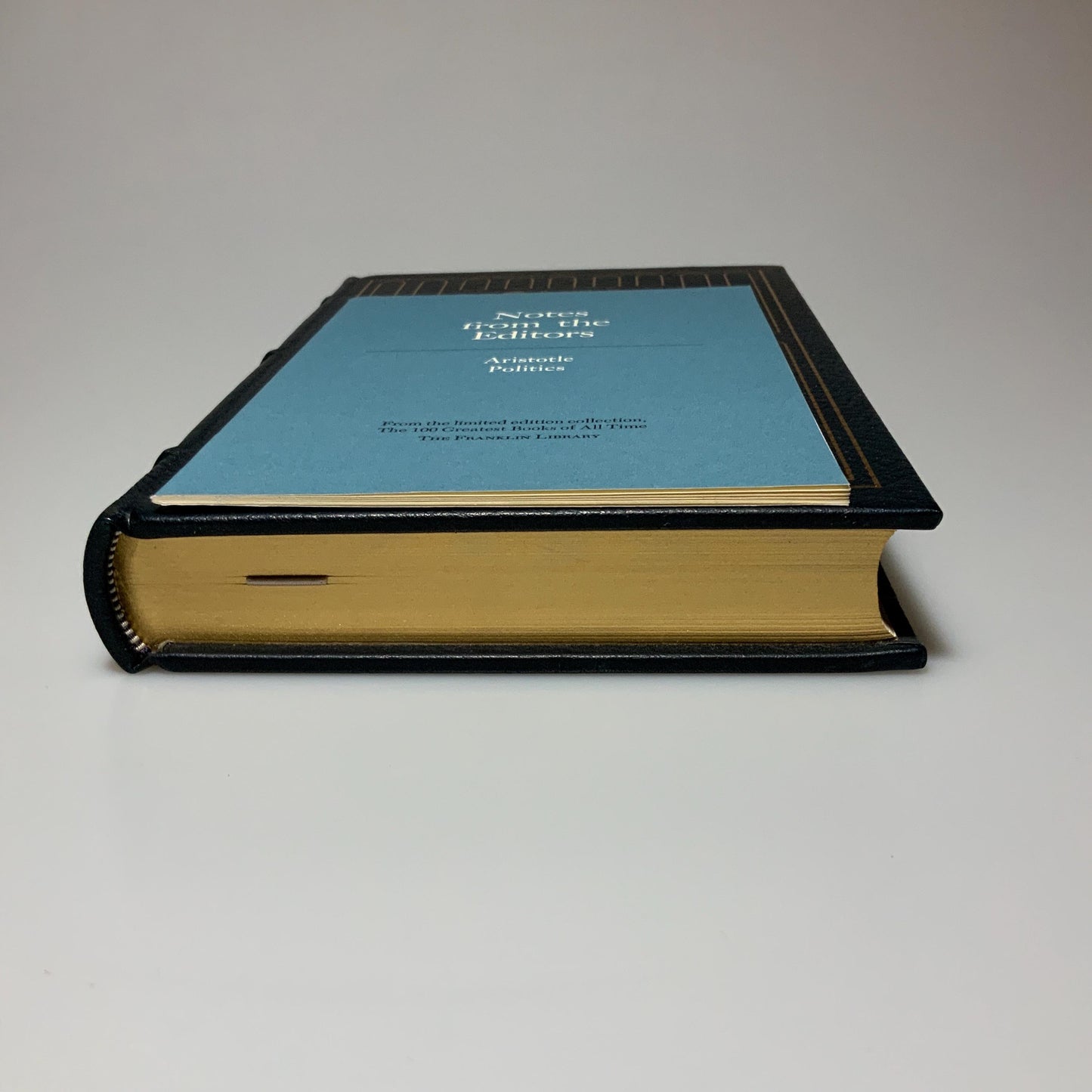 Franklin Mint Library: Politics by Aristotle Limited Edition Genuine Leather MINT condition