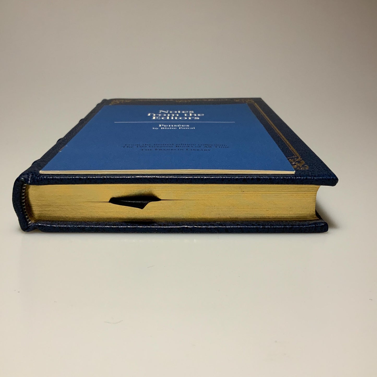 Franklin Mint Library: Pensees by Blaise Pascal Limited Edition Genuine Leather MINT condition