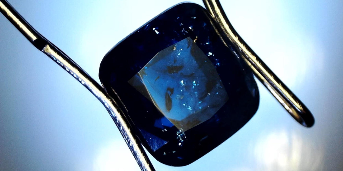 Sapphire GIA-Certified 3.39ct Cushion Heated Transparent Blue Natural Sapphire: GIA Report #5202530945