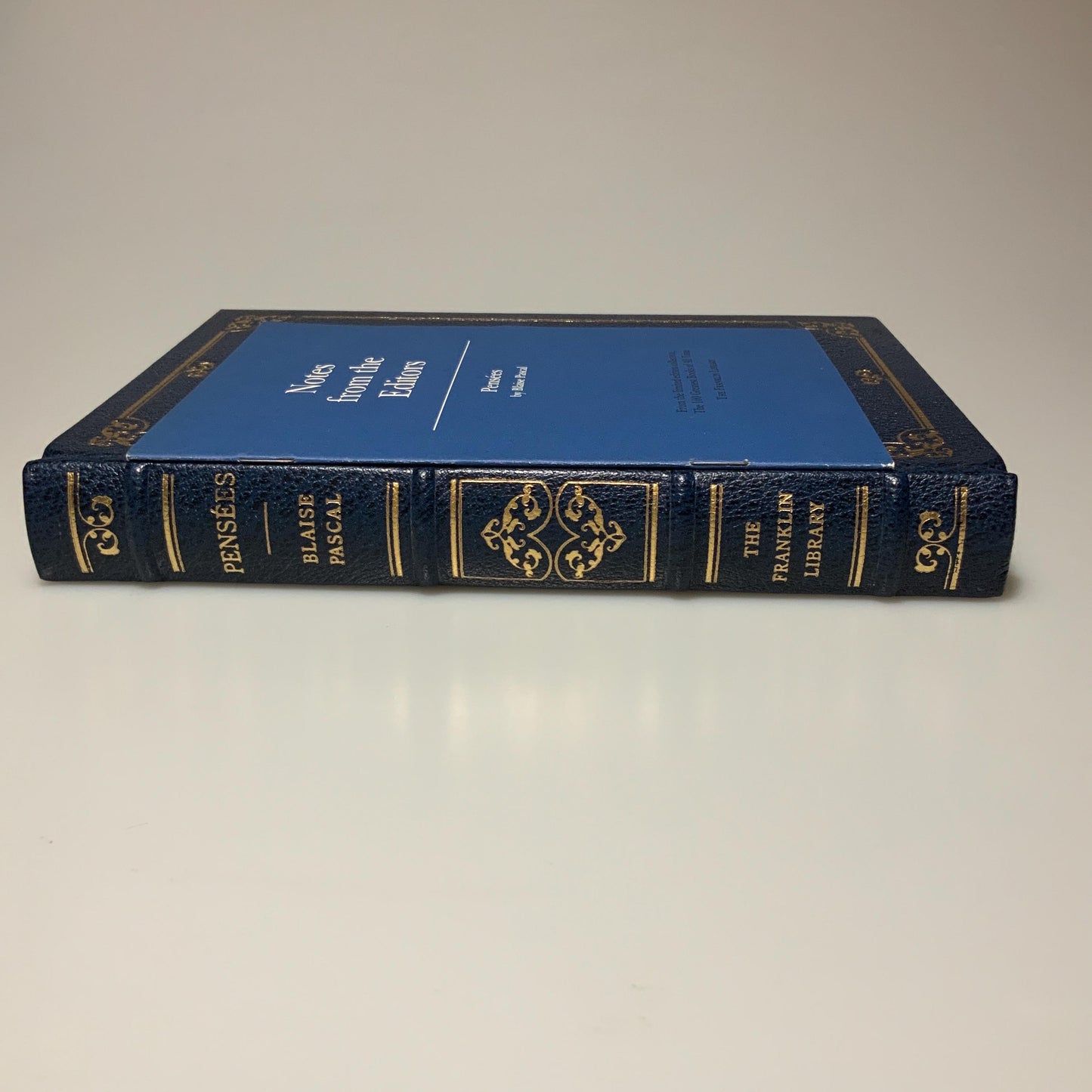 Franklin Mint Library: Pensees by Blaise Pascal Limited Edition Genuine Leather MINT condition