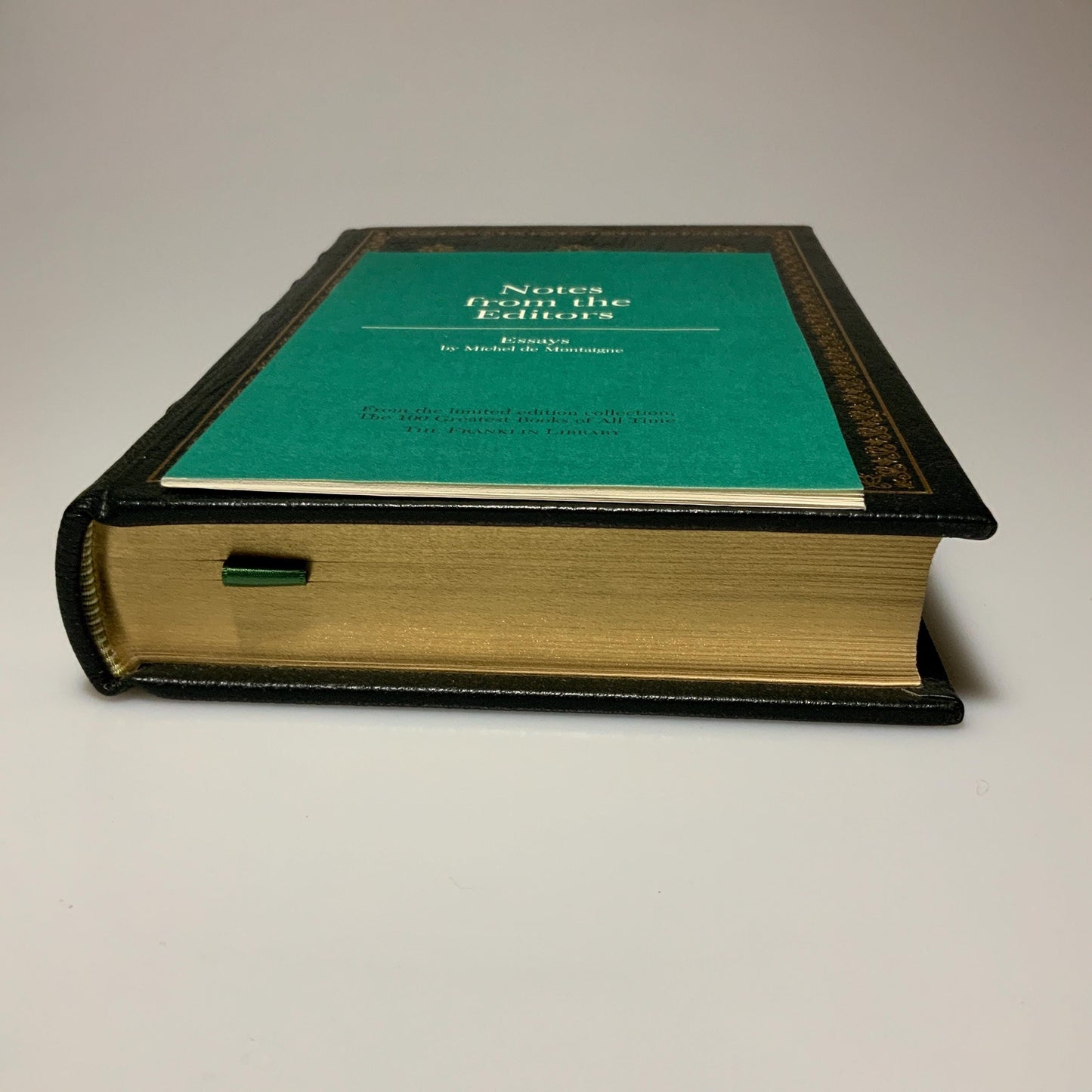Franklin Mint Library: Essays by Michel de Montagne Limited Edition Genuine Leather MINT condition