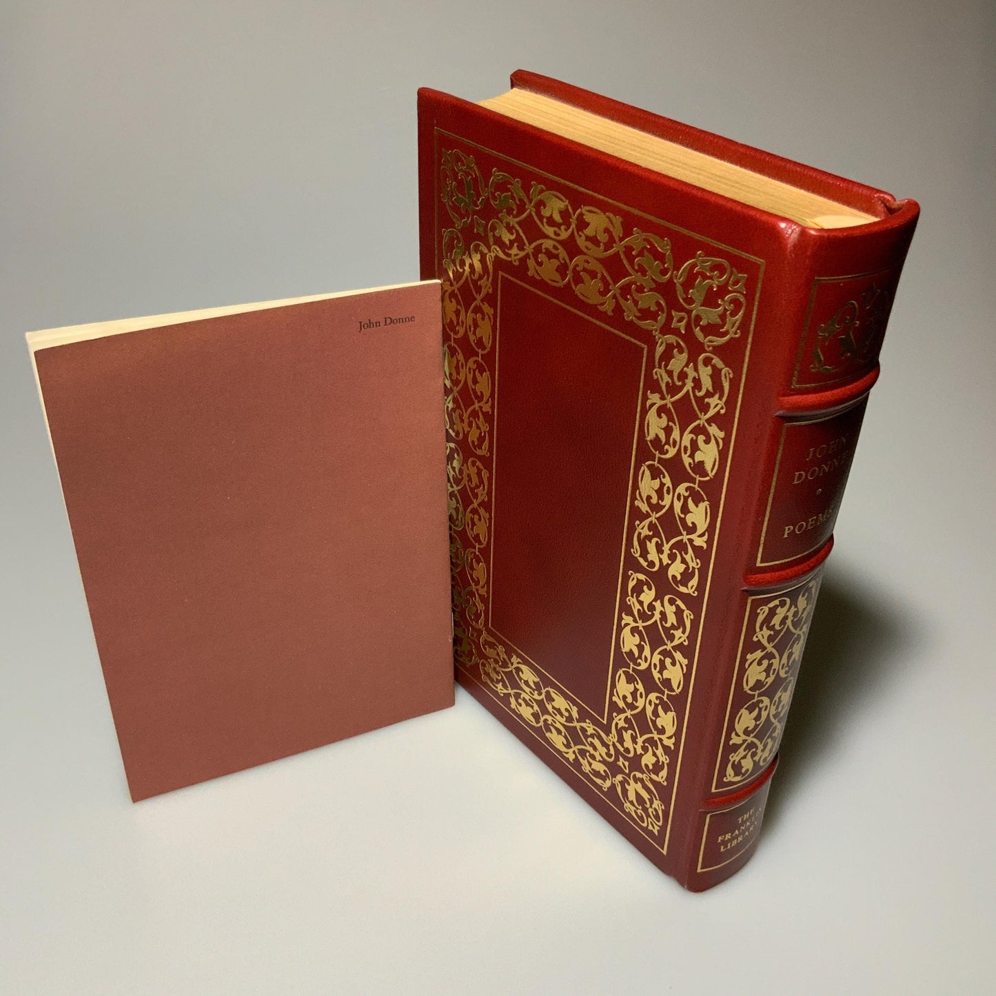 Franklin Mint Library: John Donne Poems Limited Edition Genuine Leather MINT condition