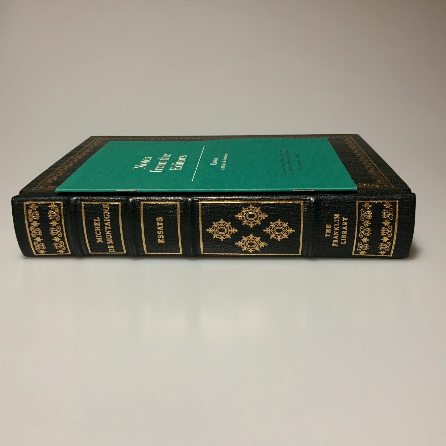 Franklin Mint Library: Essays by Michel de Montagne Limited Edition Genuine Leather MINT condition