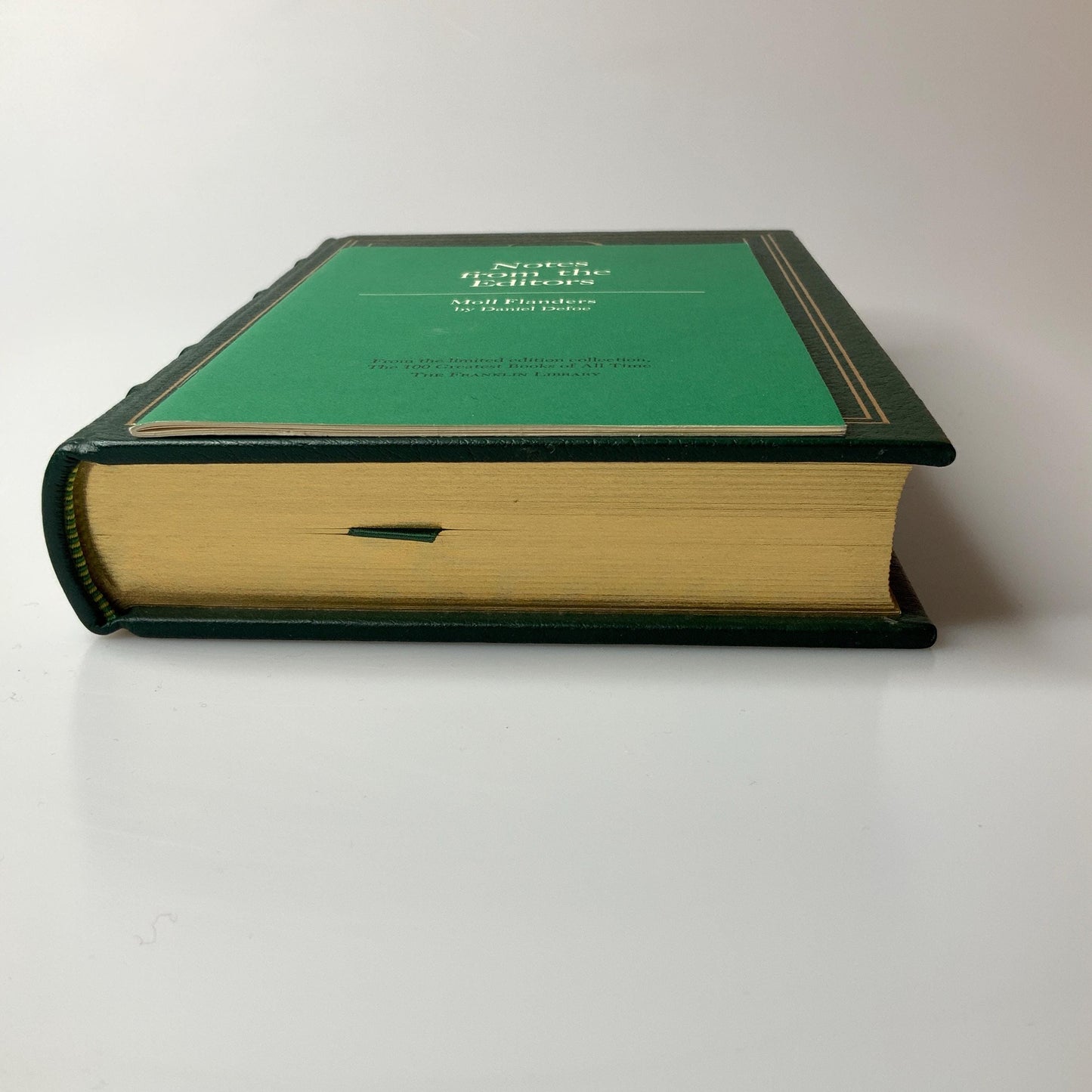 Franklin Mint Library:Moll Flanders by Daniel Defoe Limited Edition Genuine Leather MINT condition, 100 Greatest Books
