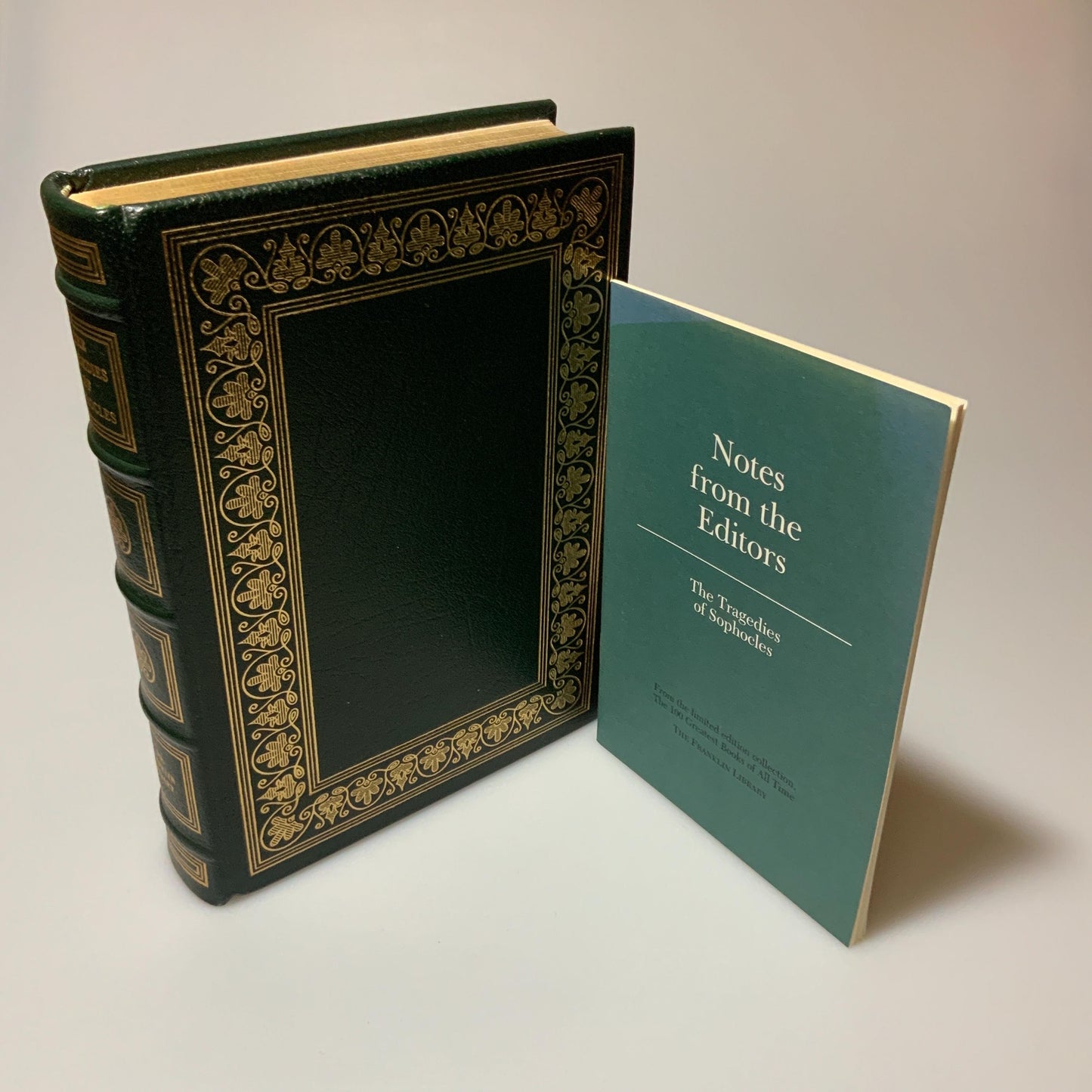 Franklin Mint Library: The Tragedies of Sophocles by Alan E. Cober Limited Edition Genuine Leather MINT condition