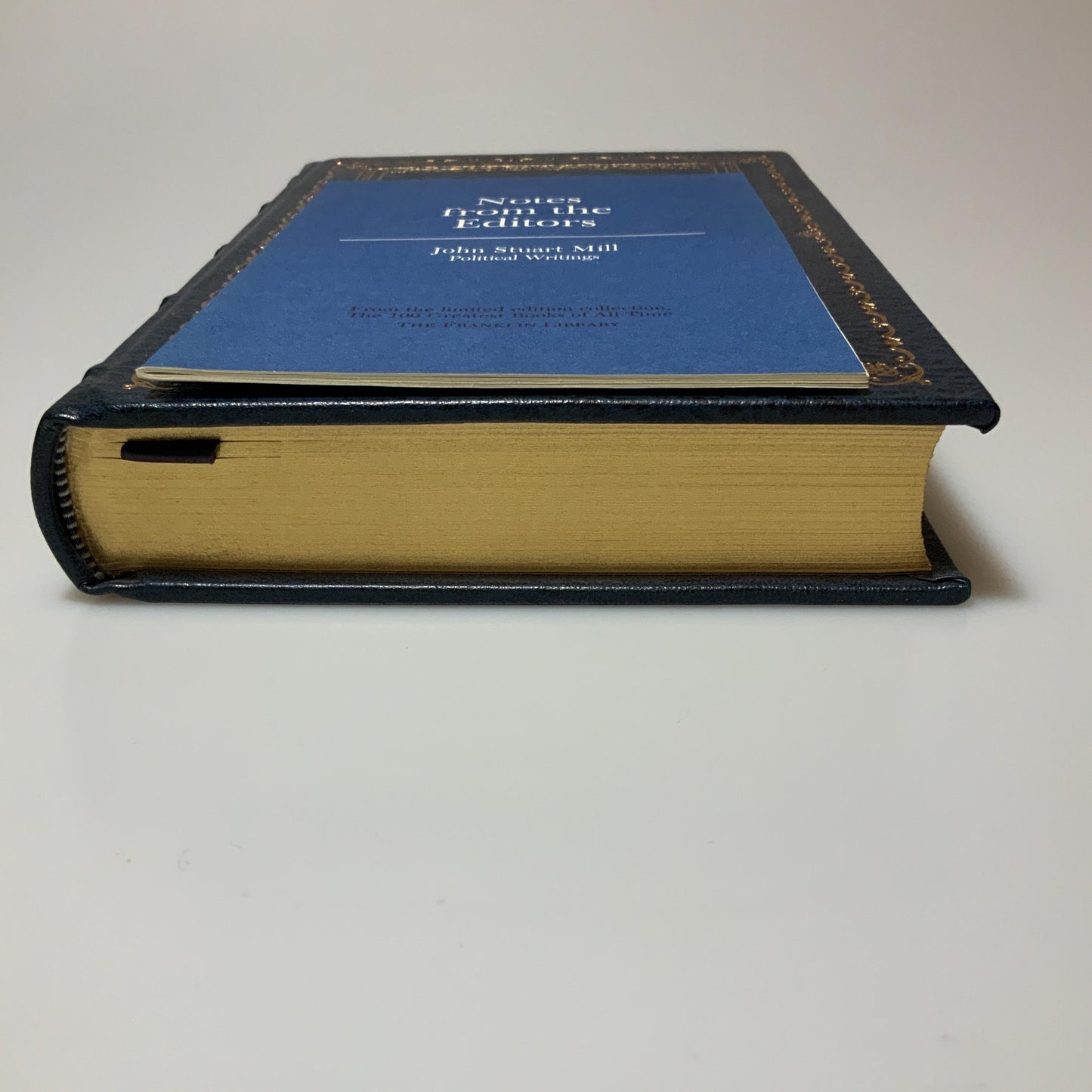 Franklin Mint Library:Political writings by John Stuart Mill Limited Edition Genuine Leather MINT condition