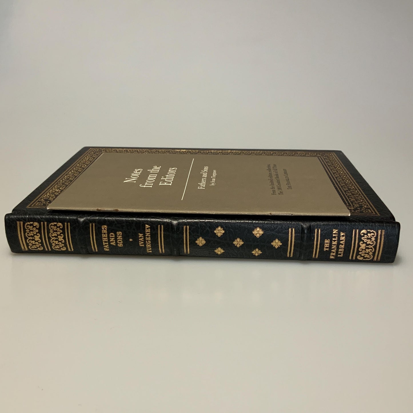 Franklin Mint Library: Father and Sons Ivan Targenev Limited Edition Genuine Leather MINT condition, 100 Greatest Books