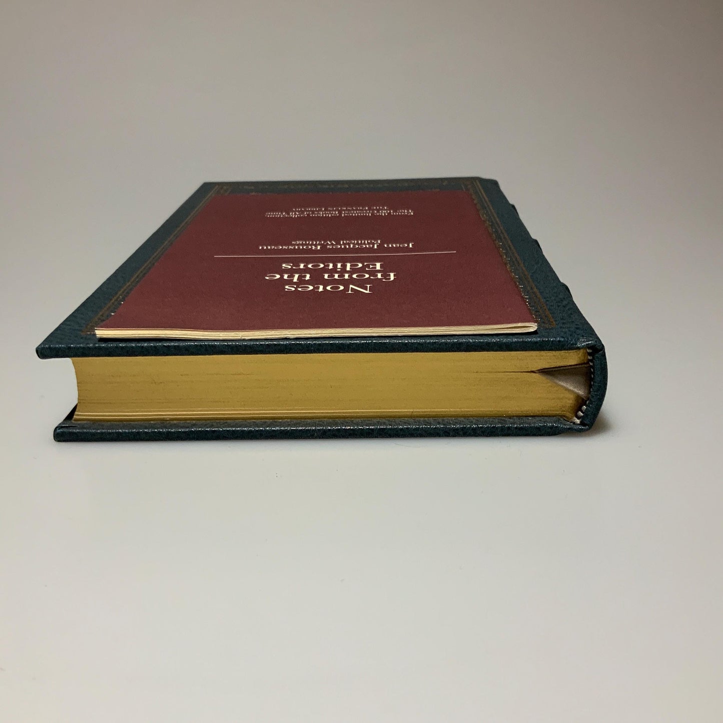 Franklin Mint Library: Jean Jacques Rousseau Political Writings Limited Edition Genuine Leather MINT condition, 100 Greatest Books