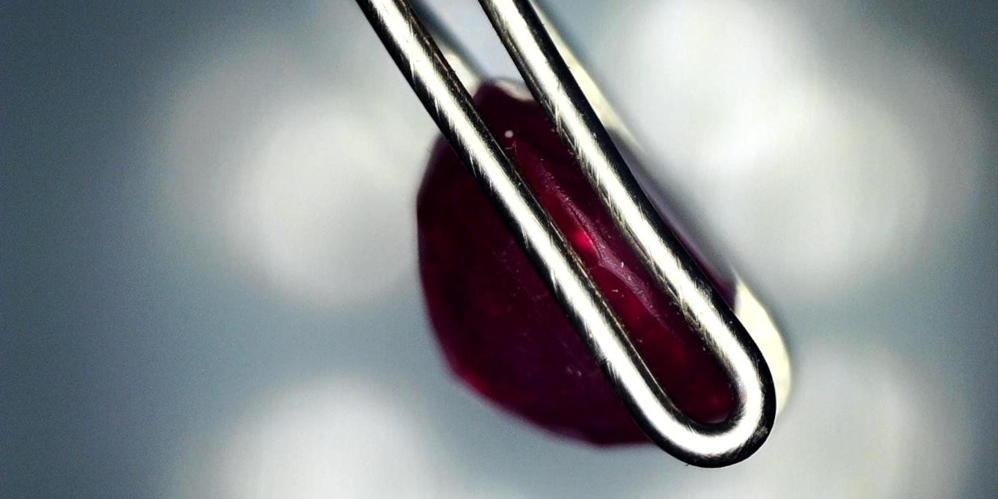 Beautiful GIA-Certified 1.58ct CushionTransparent Natural Heated (Minor Residues) Purple-Red Ruby: GIA Report #2205533262