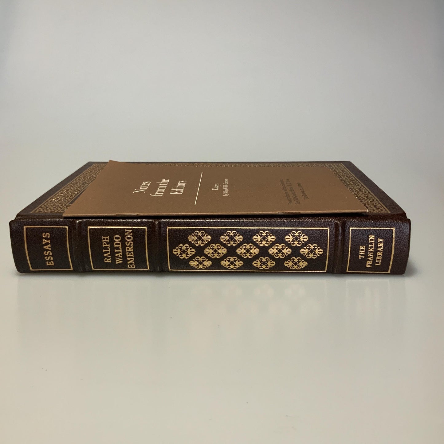 Franklin Mint Library: Essays by Ralph Waldo Emerson Limited Edition Genuine Leather MINT condition