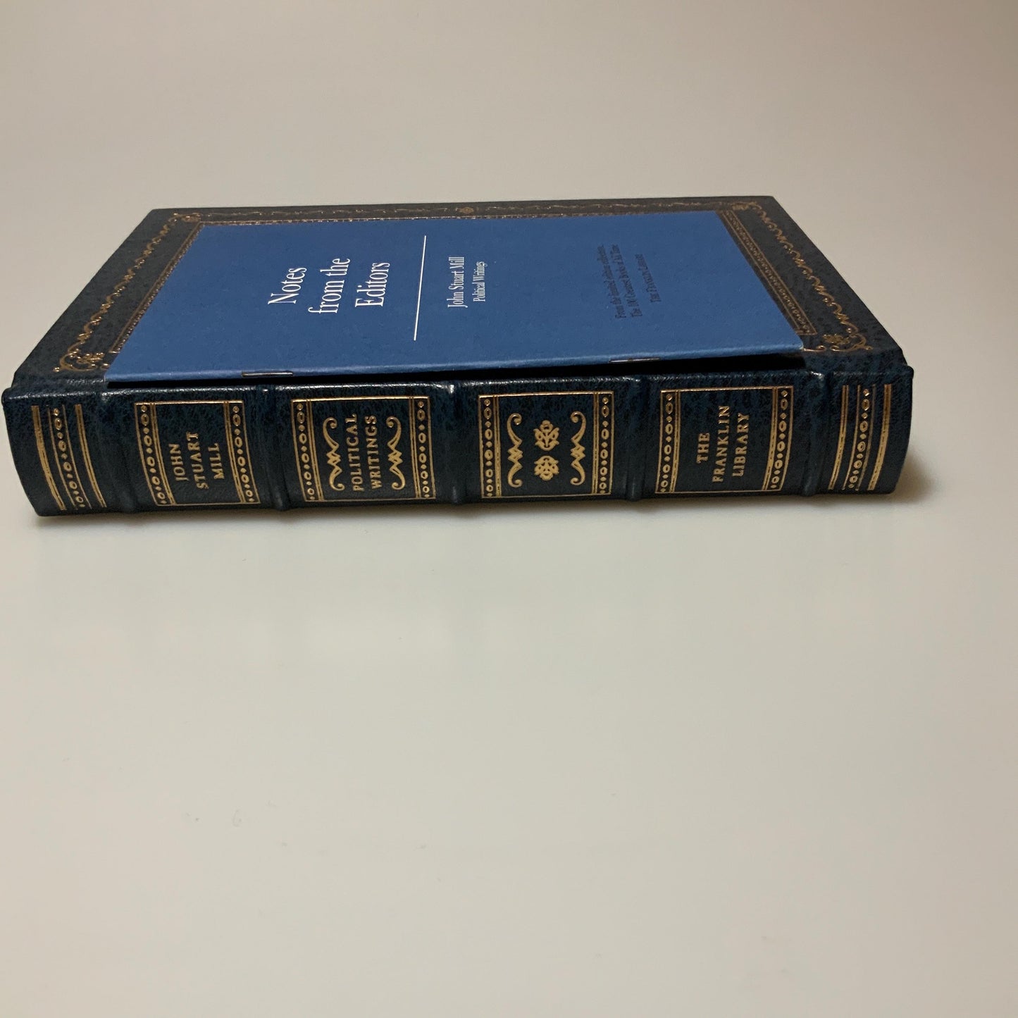 Franklin Mint Library:Political writings by John Stuart Mill Limited Edition Genuine Leather MINT condition