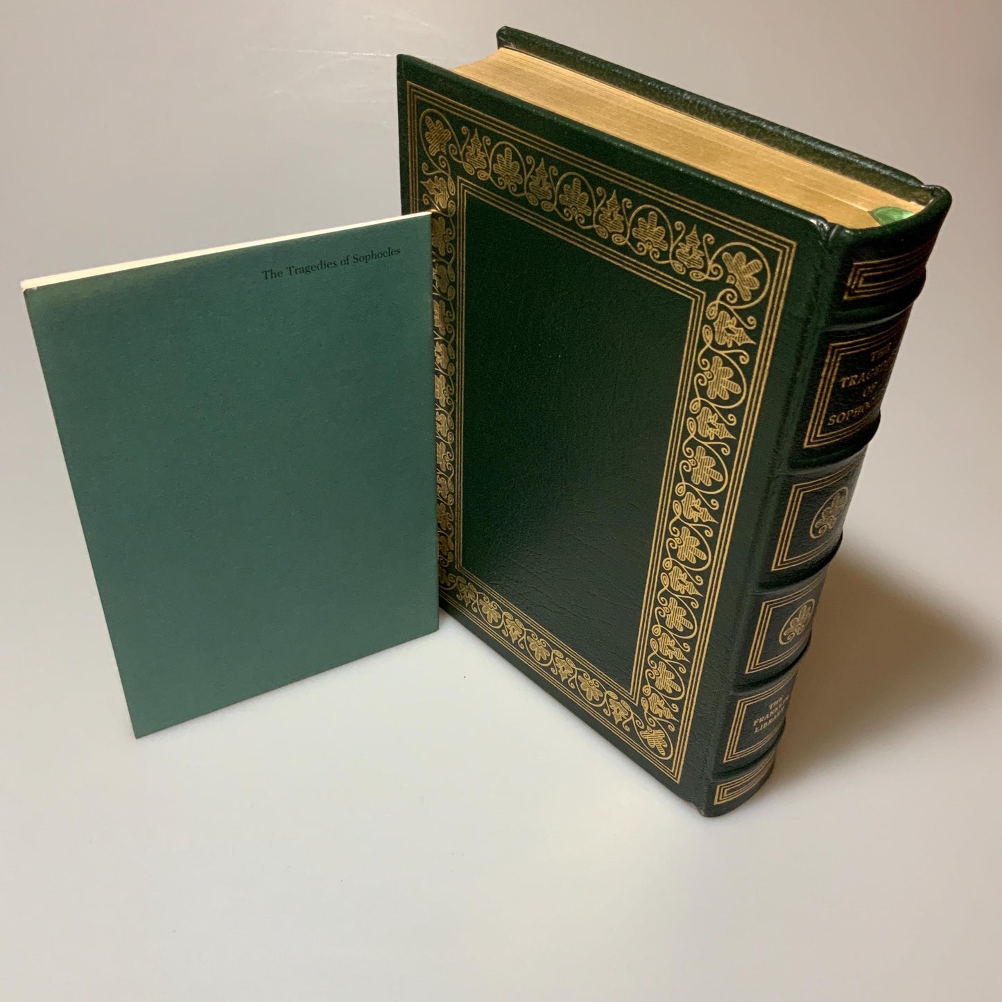 Franklin Mint Library: The Tragedies of Sophocles by Alan E. Cober Limited Edition Genuine Leather MINT condition