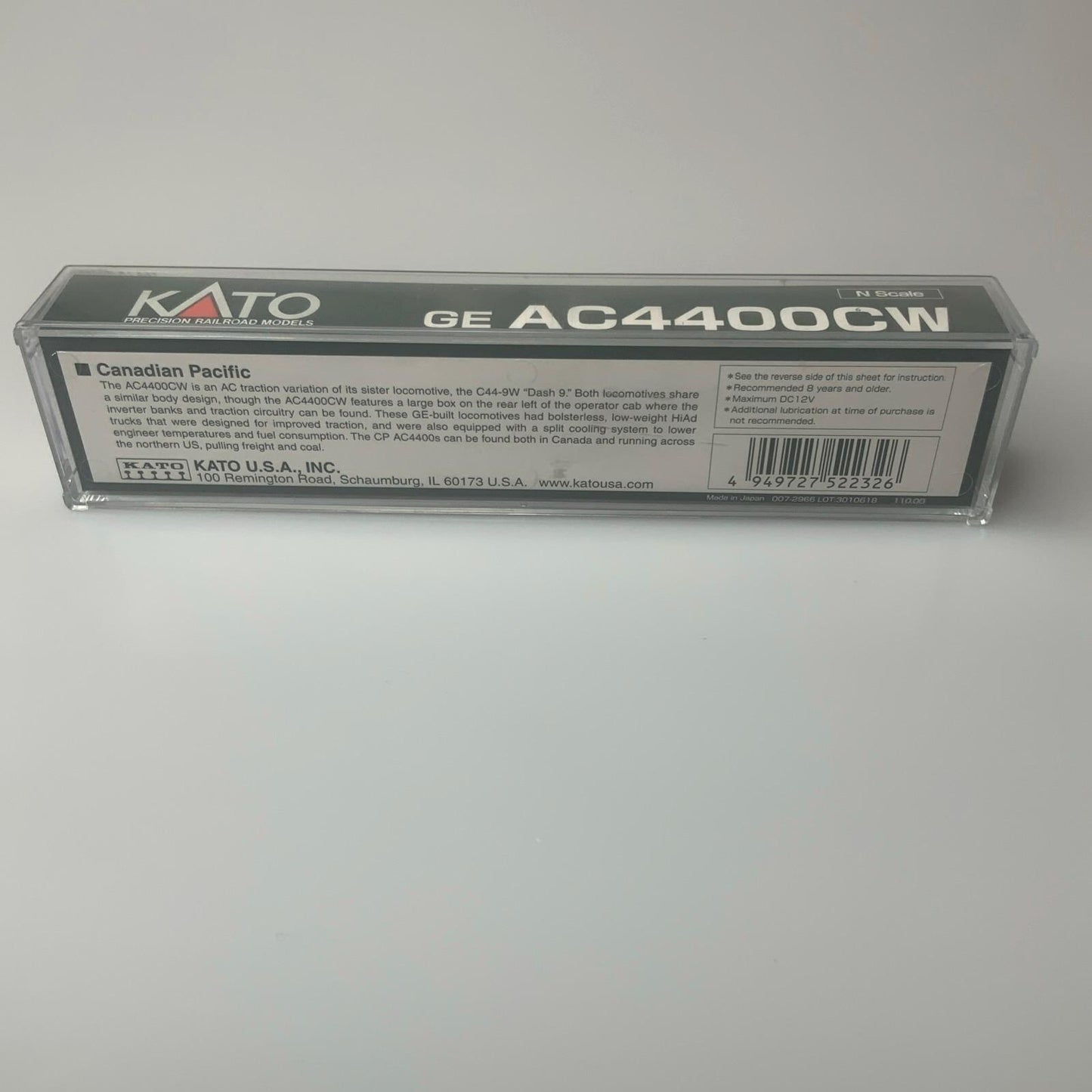 Used N scale Kato 176-7216 AC4400CW Canadian Pacific Golden Beaver #8541 DCC ready, needs decoder