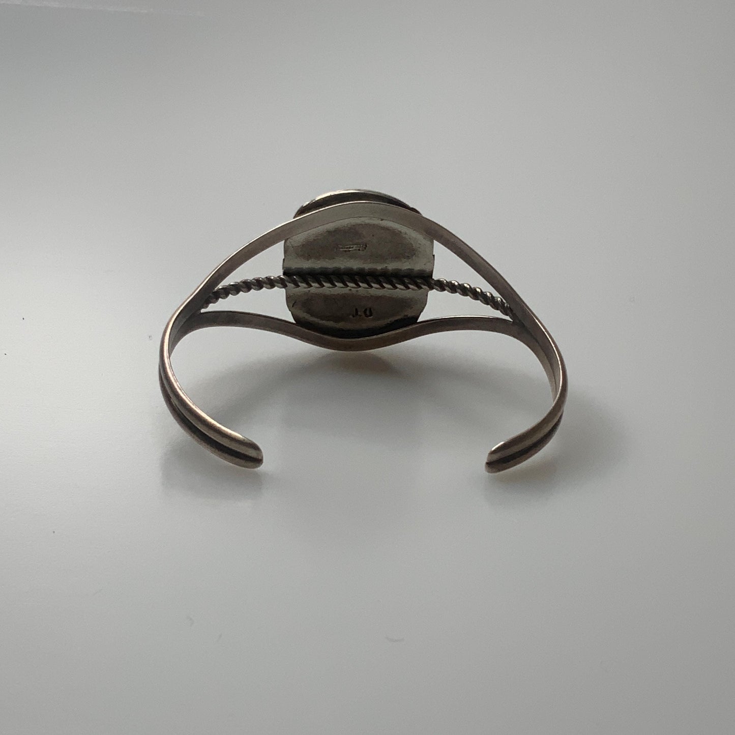Turqoise Sterling Silver Cuff Bracelet signed DT