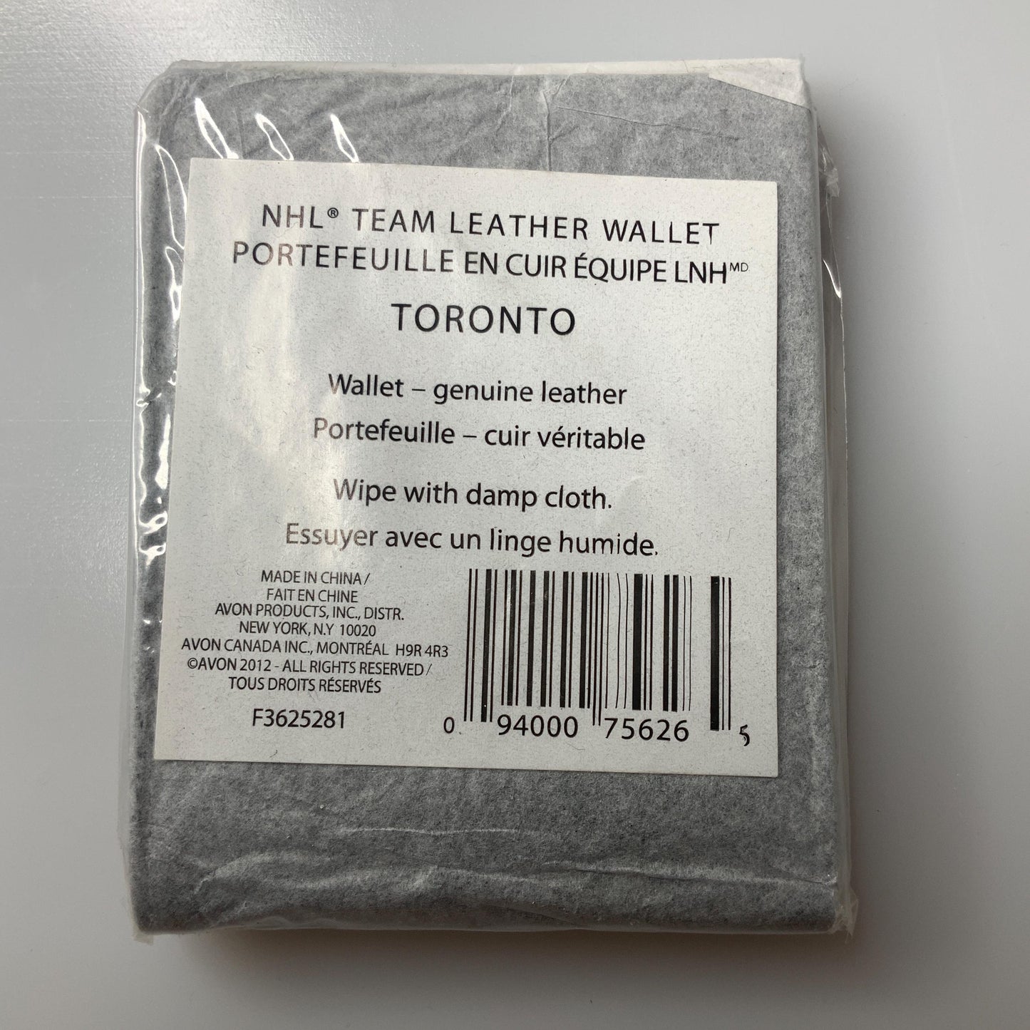Licensed NHL Team Leather Wallet: Toronto Maple Leafs. Free Ship Canada and US