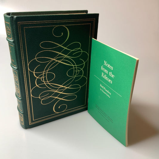 Franklin Mint Library:Moll Flanders by Daniel Defoe Limited Edition Genuine Leather MINT condition, 100 Greatest Books