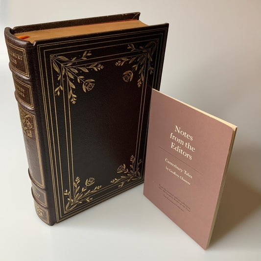 Franklin Mint Library: Canterbury tales by Geoffrey Chaucer Limited Edition Genuine Leather MINT condition, 100 Greatest Books