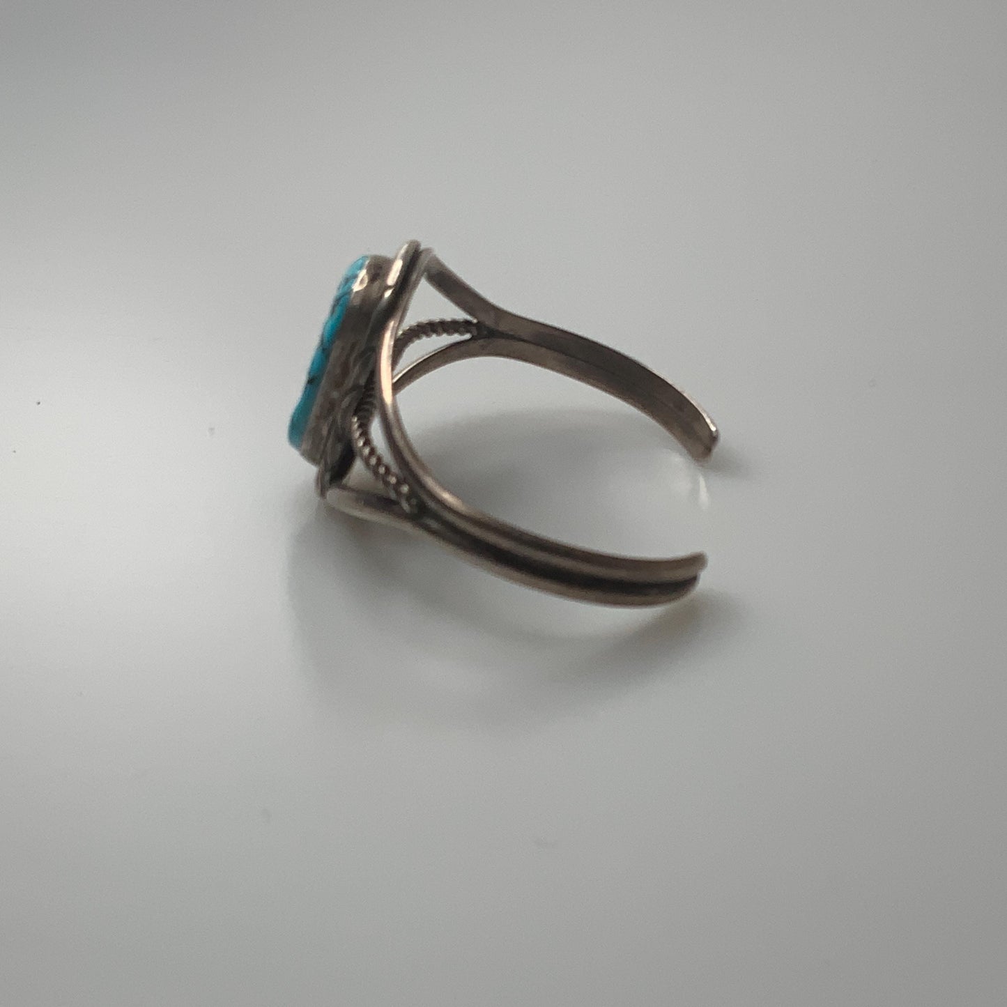 Turqoise Sterling Silver Cuff Bracelet signed DT